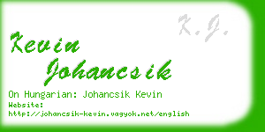 kevin johancsik business card